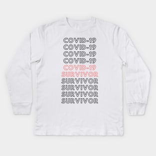 Covid-19 Survivor Kids Long Sleeve T-Shirt